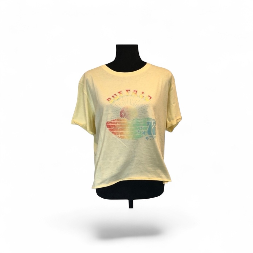 Buffalo David Bitton NWT vintage vibe graphic yellow shortsleeve T-shirt medium